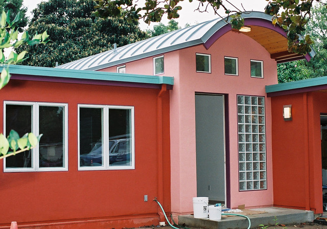 Curved Standing Seam Metal Roof On Barrel Vaulted Entry