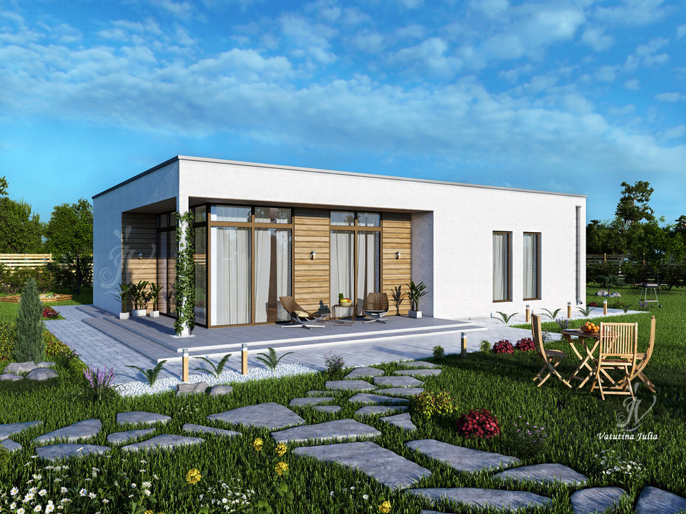 Визуализация дома в стиле минимализм