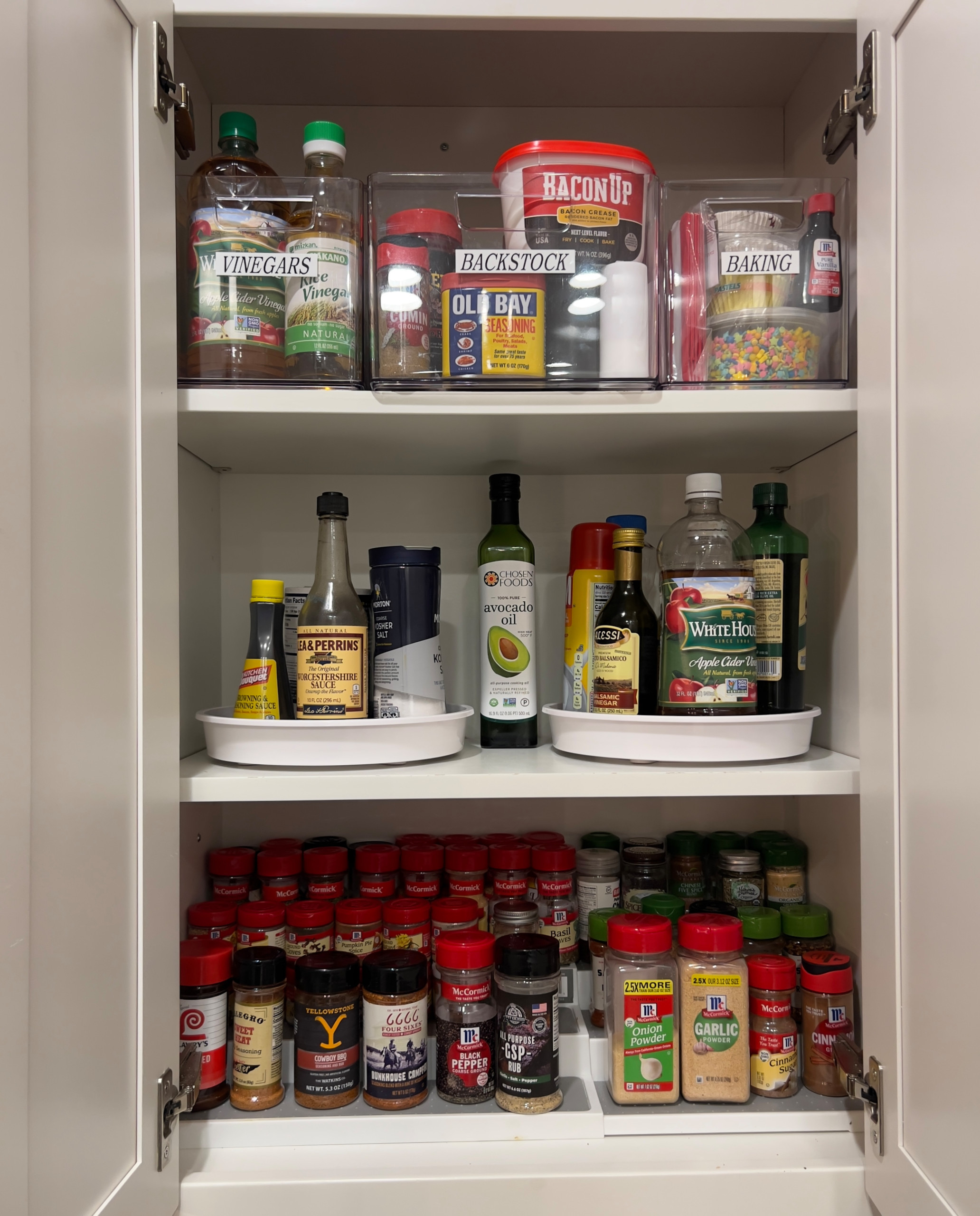 Lazy Susans in Kitchen Cabinet