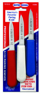 Paring Knife 3PK Red White Blue Handle