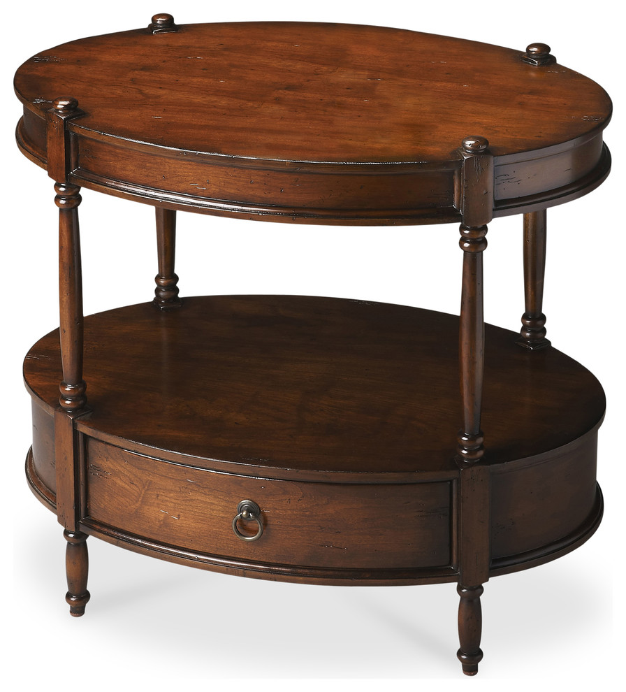 Butler Masterpiece Oval Accent Table, Madrid Brown