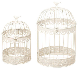 2 Piece Wire Bird Cage - Mediterranean - Decorative Objects And Figurines -  by Whole House Worlds | Houzz