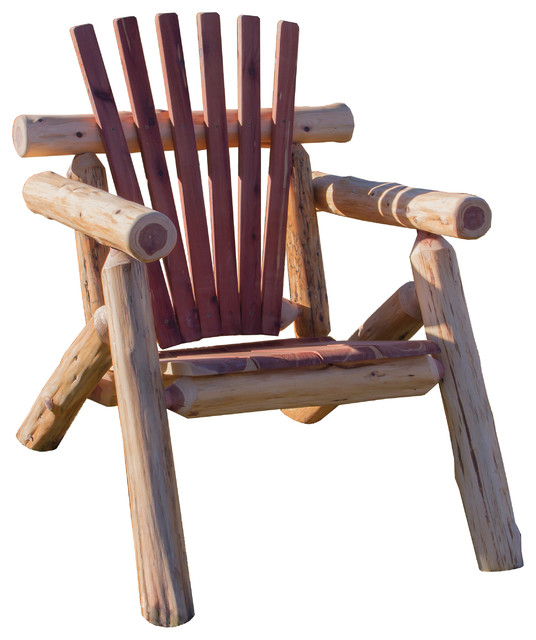 Red Cedar Log Outdoor Adirondack Chair - Rustic 