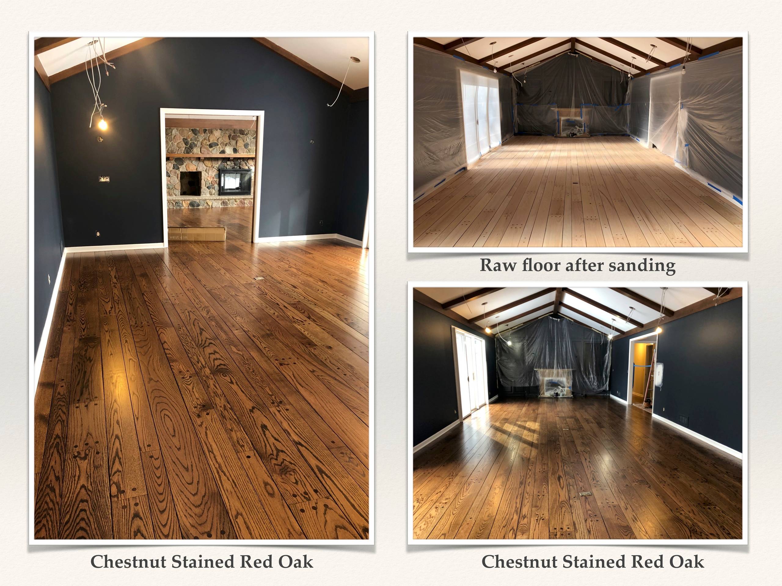 Red Oak Chestnut Stained Hardwood Floor