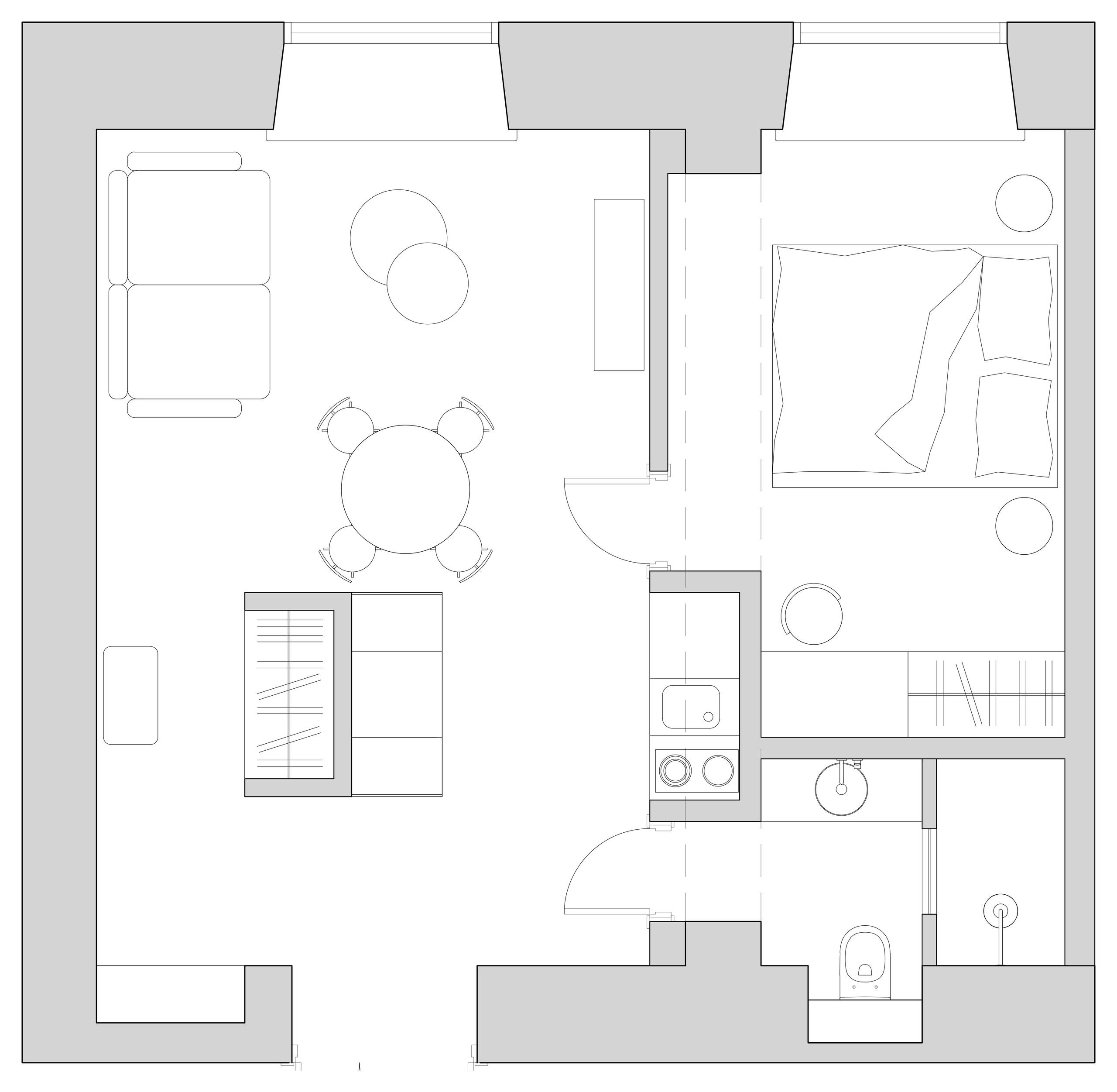 Houzz тур: Маленькая квартира в доме архитектора Боссе | Houzz Россия