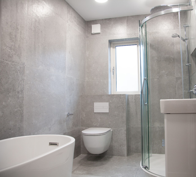 Modern Grey Bathroom scandinavian-bathroom