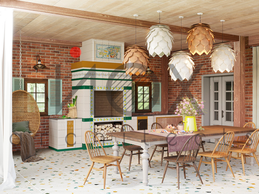 барбекю-комплекс в изразце