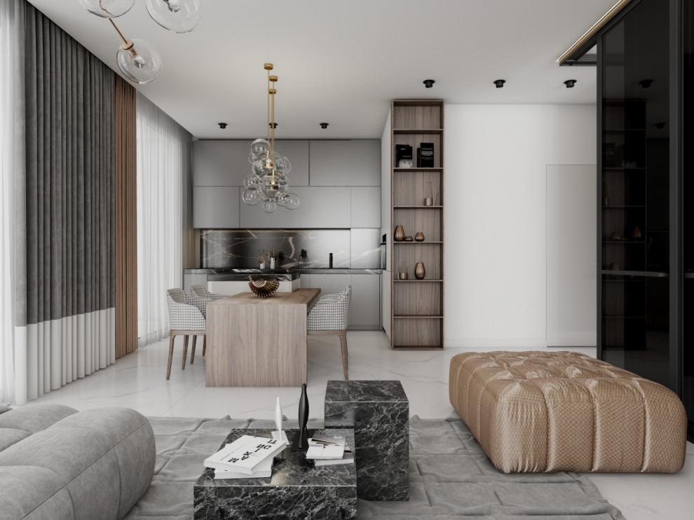 №14. Стильный и сильный интерьер в центре города Иркутск.