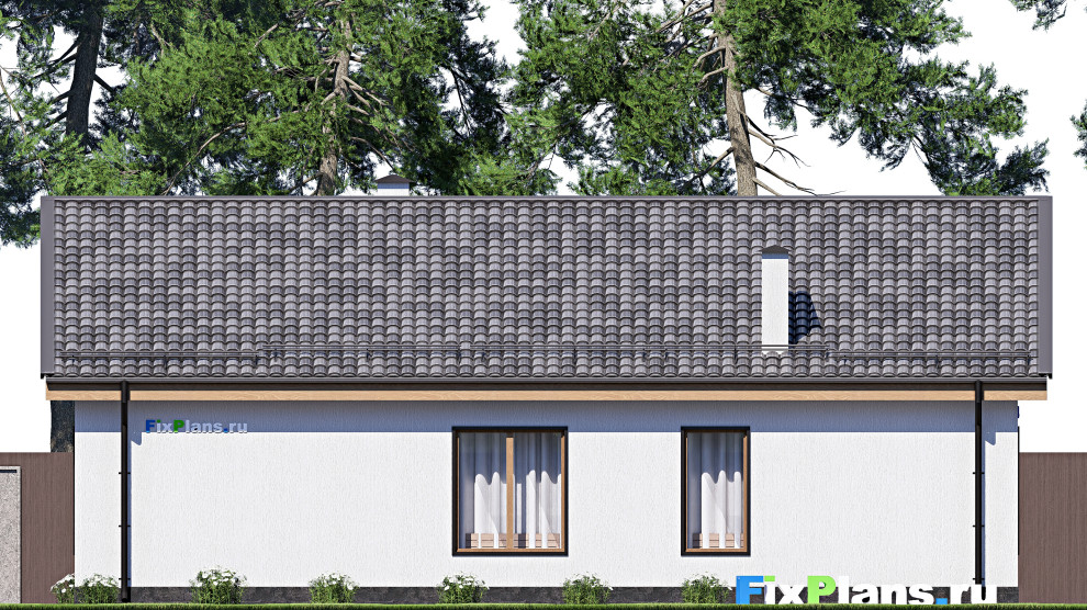 Проект одноэтажного дома 14х14м S149м2 F-17720