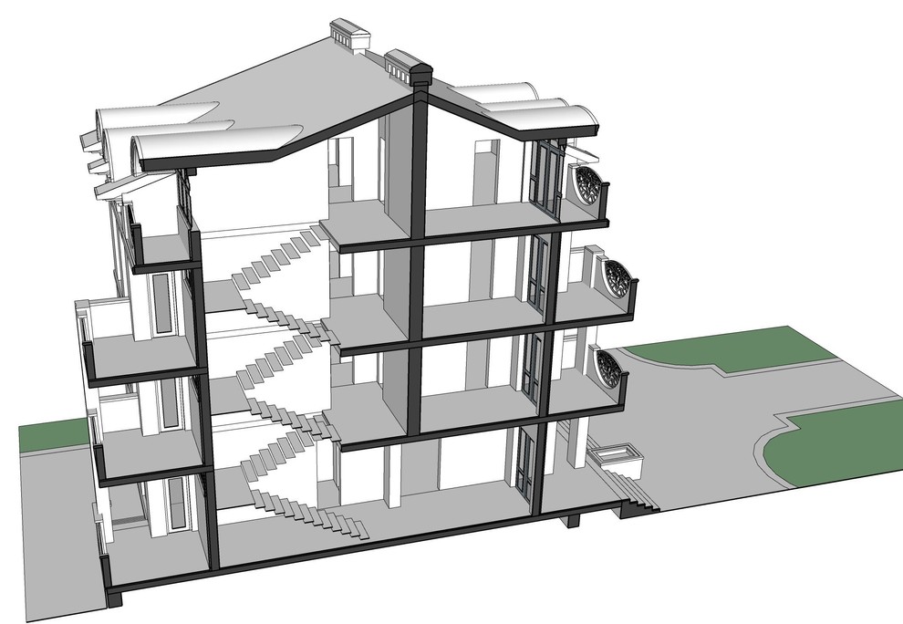 Многоквартирный дом клубного типа 001