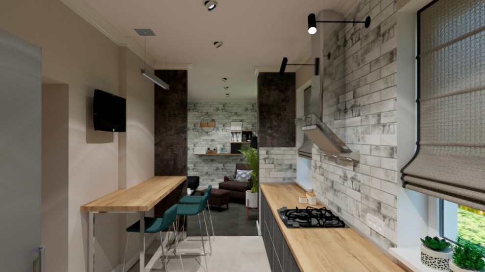 Из кухни на гостиную