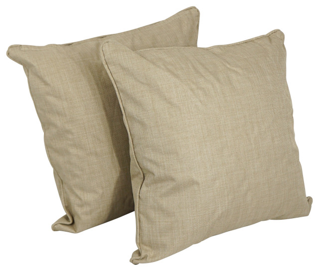 25" DoubleCorded Square Floor Pillows With Inserts, Set of 2