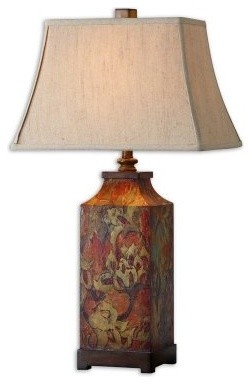 Uttermost Colorful Flowers Table Lamp - 32H in. Flower Print