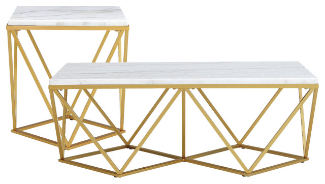 Picket House Furnishings Conner 2 Piece Occasional Table Set In Gold ...
