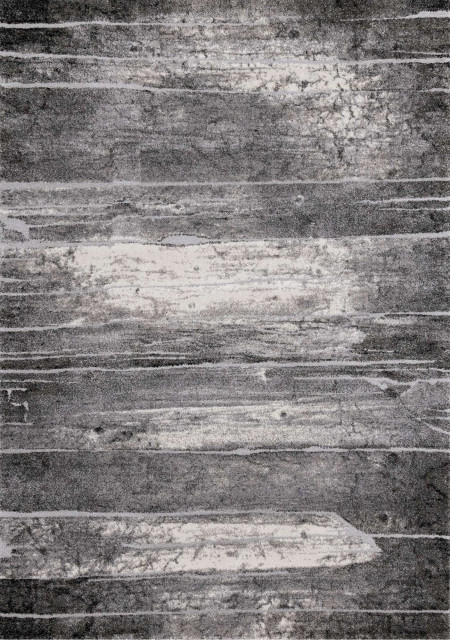 Simple Gray Distressed Rug Melbourne Collection Grey Cream Distressed Rug - Contemporary - Area ...