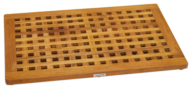 The Original Grate Teak Bath Shower Mat Contemporary Bath