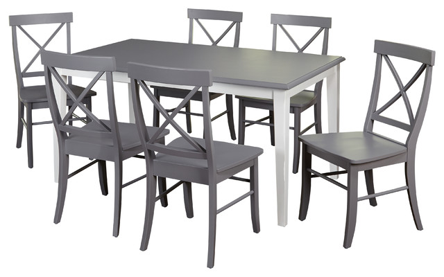 7 Piece Helena Dining Set Transitional Sets By Tms
