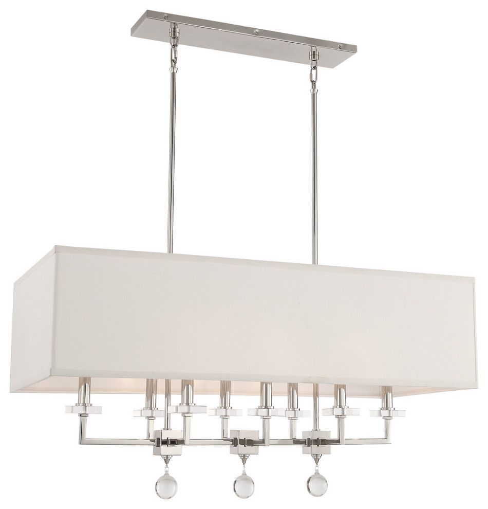 Paxton 8-Light Chandelier in Polished Nickel