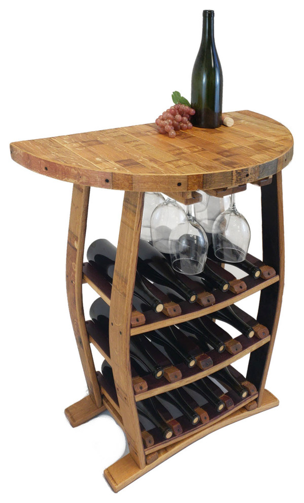 Half Moon Wine Rack 12 Bottle 6 Wine Glass Rustic Wine Racks By Central Coast Creations