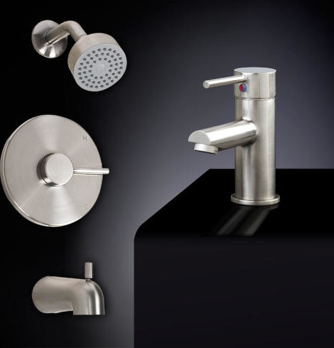 Rotunda Tub & Shower Set #8 - with Straight Spout Single-Hole Faucet