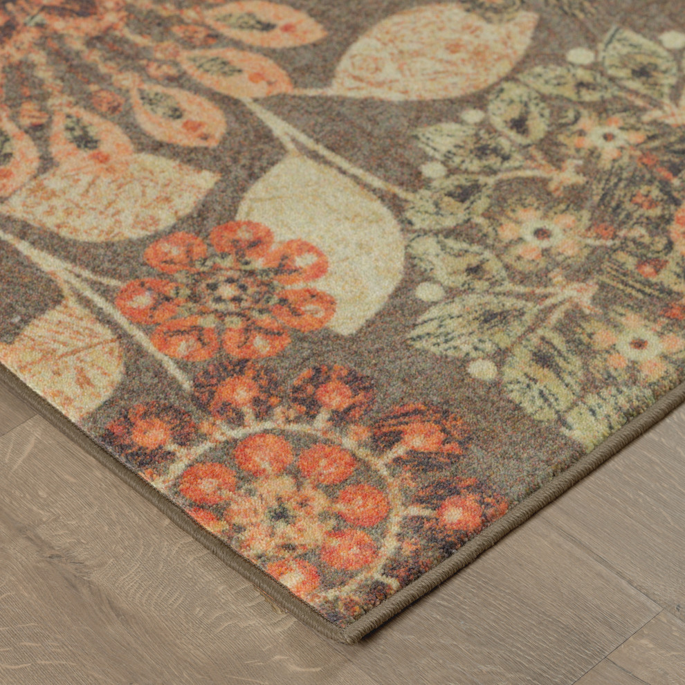 Prismatic Floral Dream Area Rug, 5x8 Contemporary Area Rugs by