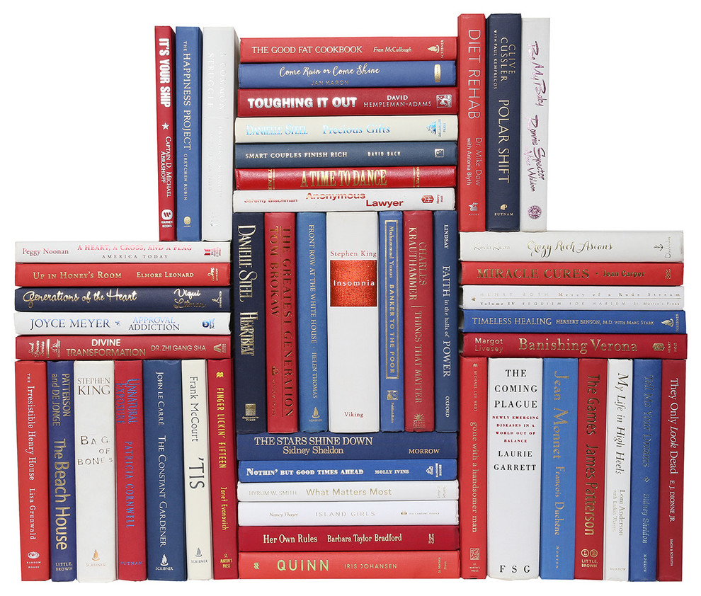 Modern Americana Book Wall, Set of 50