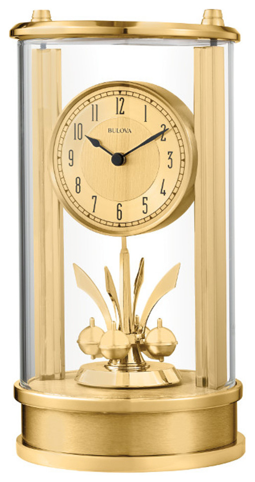 Bulova Isabel Tabletop Clock with Rotating Pendulum B8820