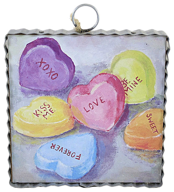 Round Top Collection Hamilton Conversation Hearts Wood Valentine's Day