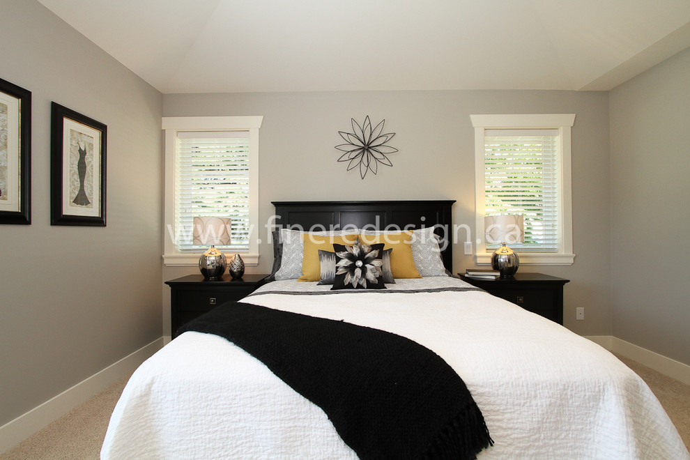 Inspiration for a transitional bedroom in Vancouver.