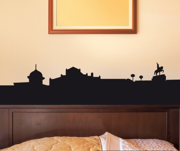 Cape Town Skyline Vinyl Wall Decal SS003EY, 18"
