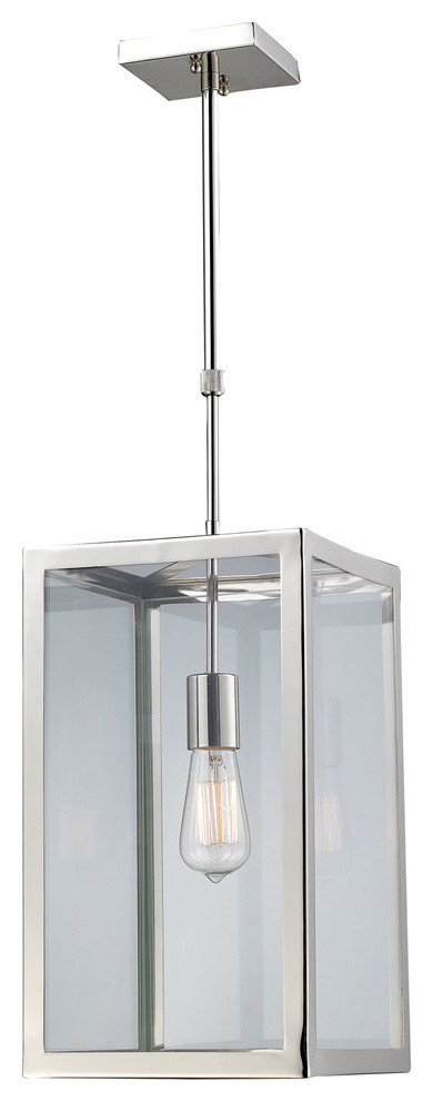 Elk Lighting Parameters Nickel 1-Light Pendant in Polished Chrome