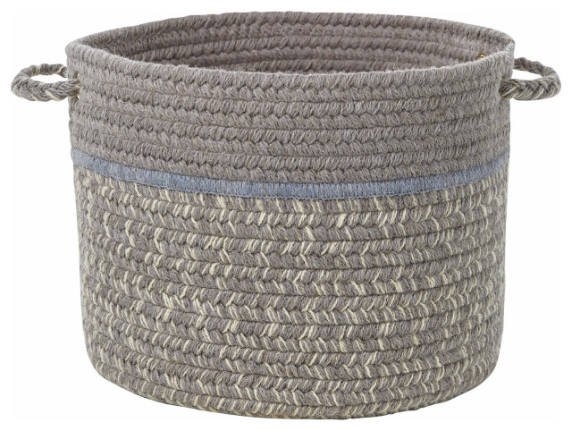 Woolmade Natural Wool Basket Silvermist 18''x12''