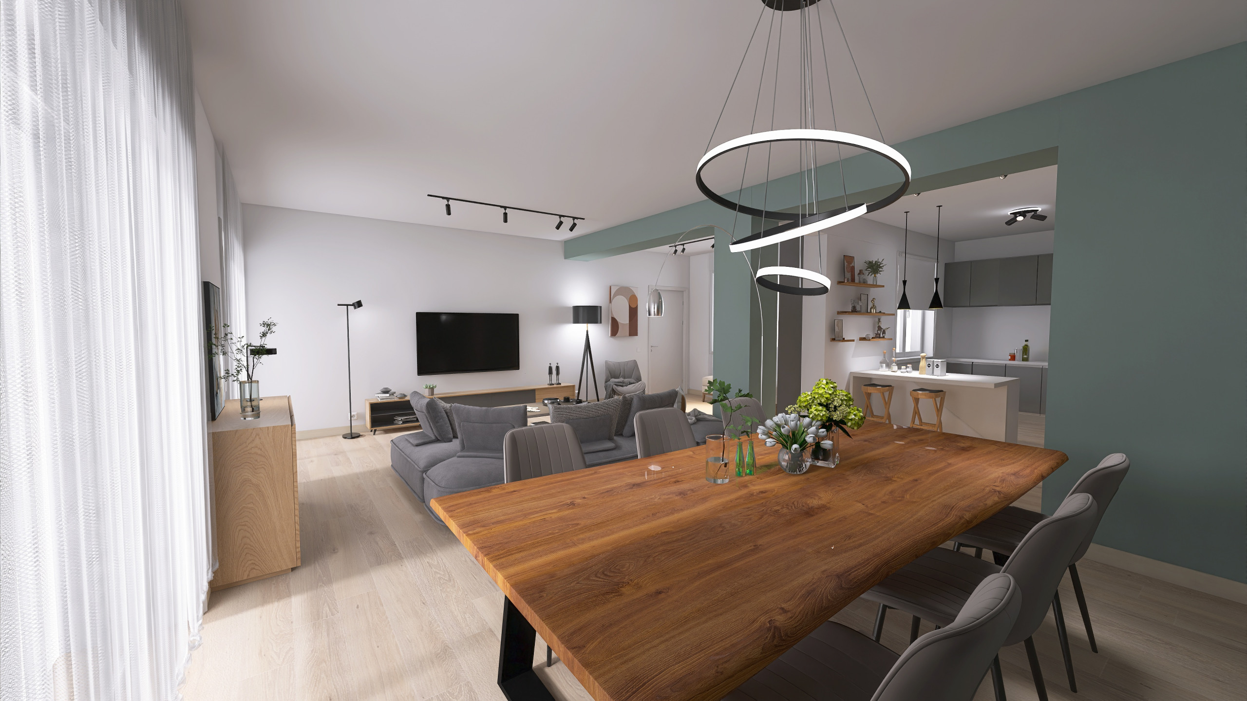Ristrutturazione appartamento di 100 mq – Open space contemporaneo a Como