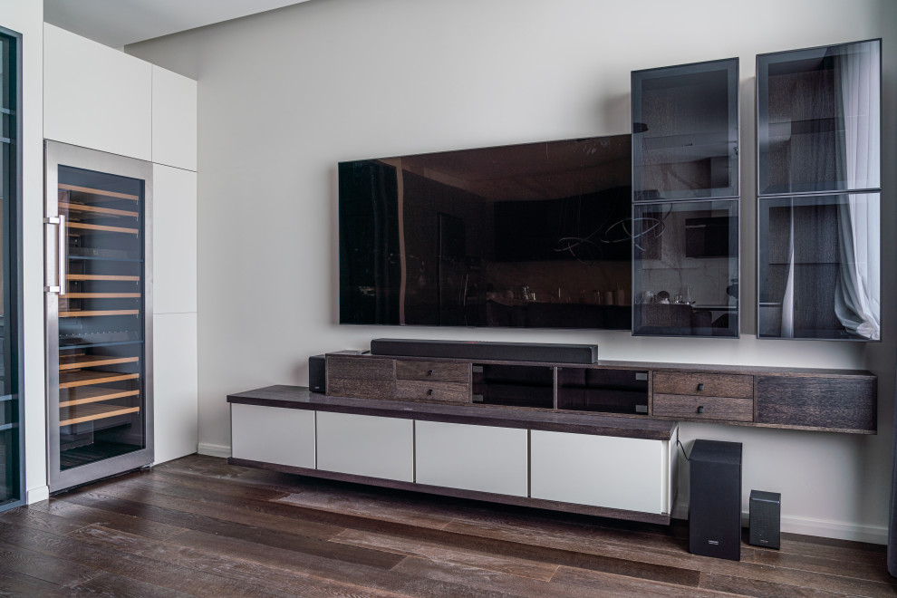 Мебель для гостиной с подвесной ТВ тумбой