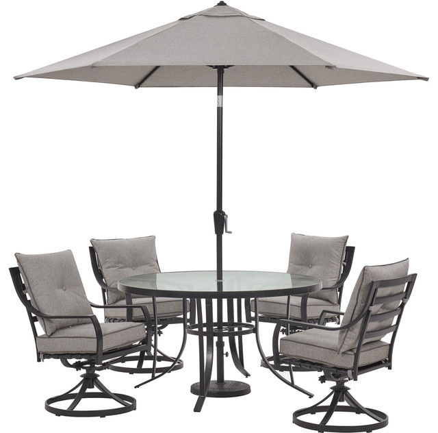 Lavallette 5-Piece Dining Set, Silver Linings