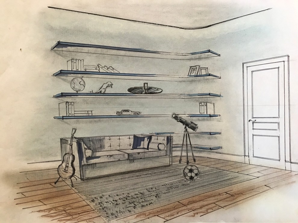 Эскизы квартиры для актрисы кино