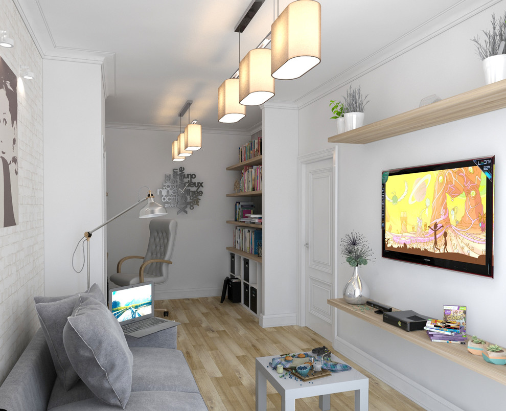 Квартира в скандинавском стиле для романтичной девушки