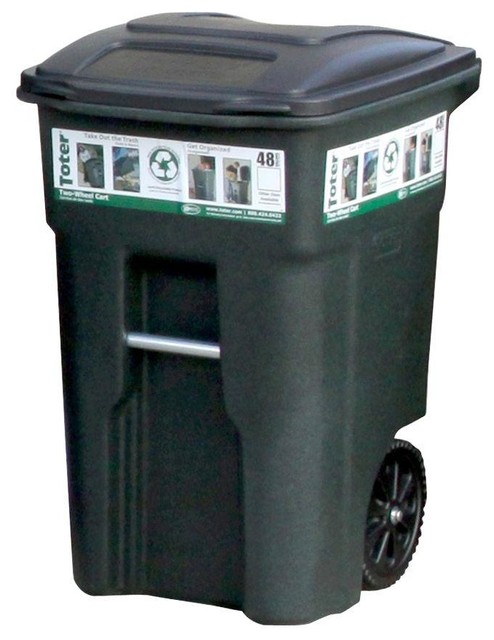 48 Gallon Wheeled Trash Can Greenstone Outdoor 48 Gallon Wheeled Trash Can Greenstone