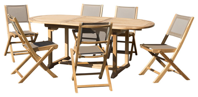 Taupe 7-Piece Outdoor Dining Set