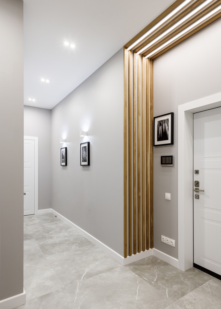 Портал из реек с подсветкой