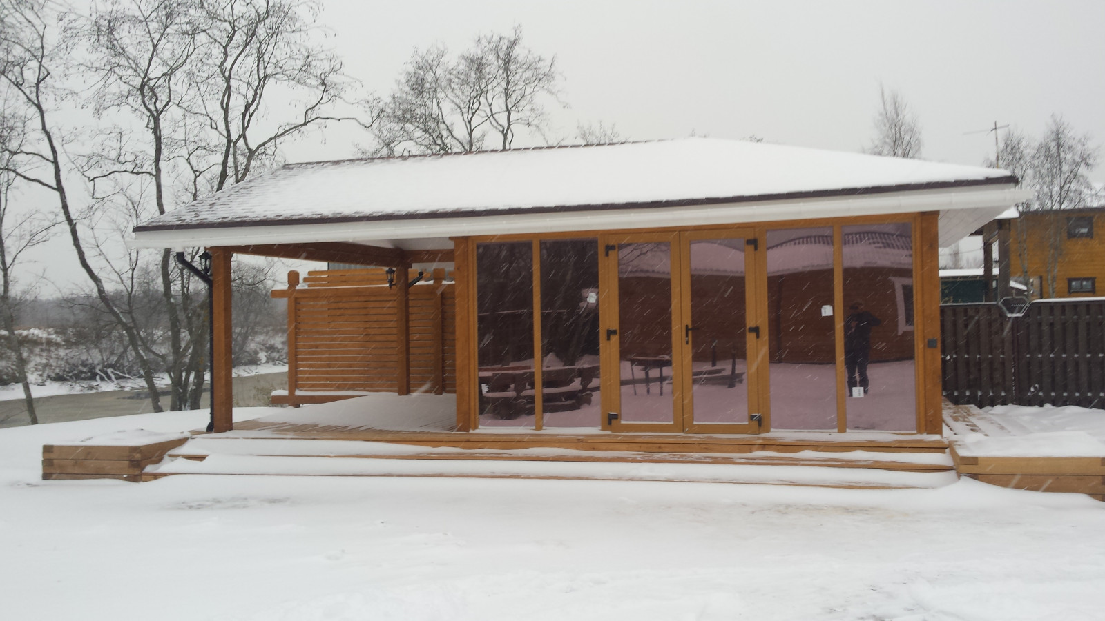 летняя кухня с барбекю