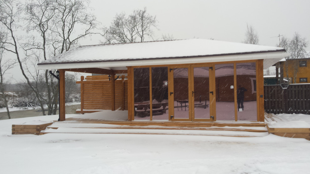 летняя кухня с барбекю