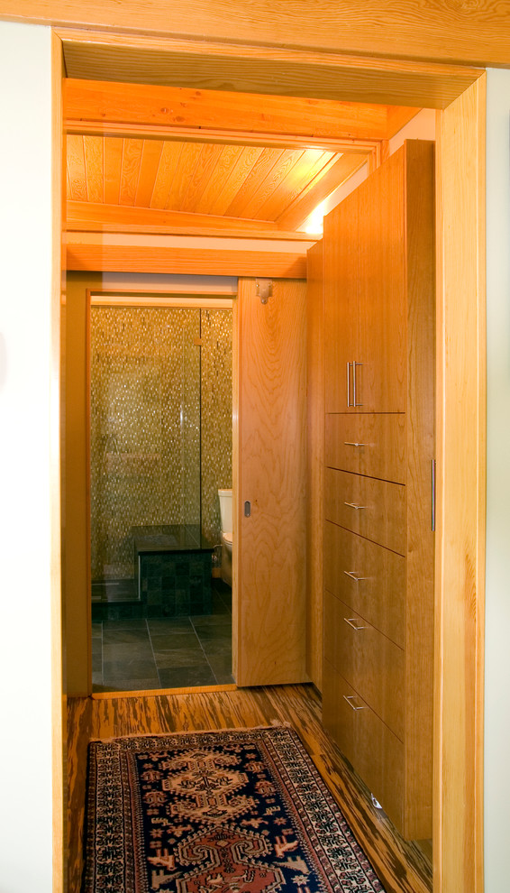 This is an example of a contemporary storage and wardrobe in Richmond.