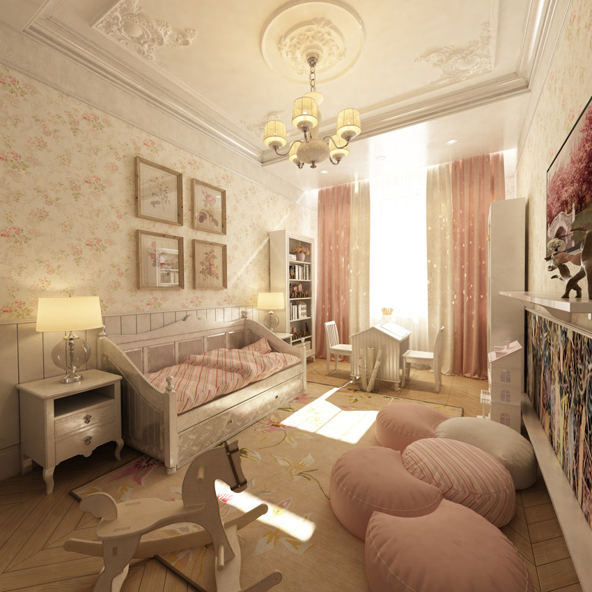 Дизайн детской для девочки