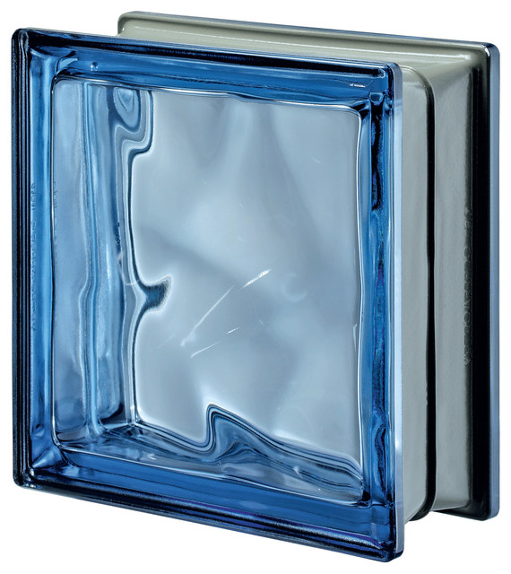 Pegasus Metalized Wavy Glass Block Contemporary Wall And Floor Tile