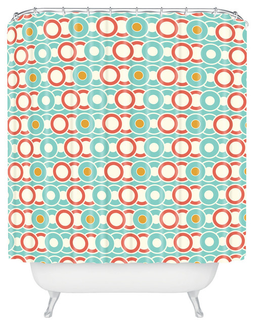 Heather Dutton Ring A Ding Shower Curtain