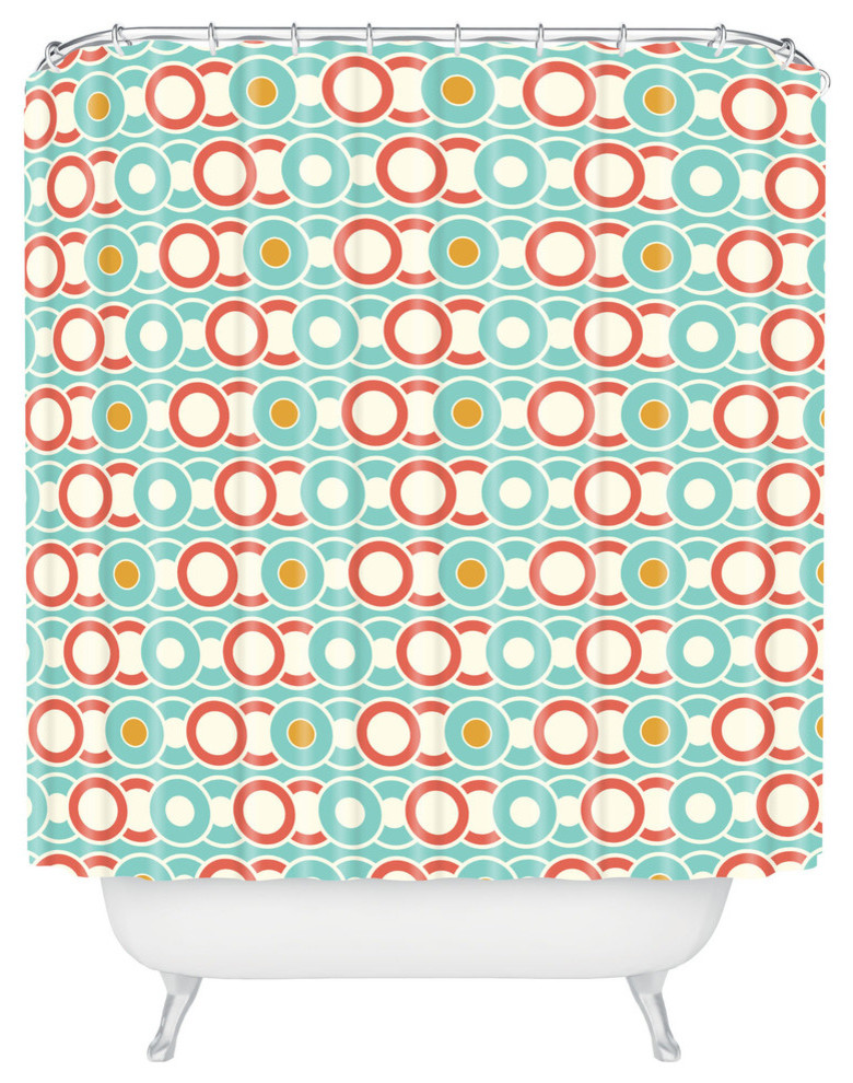 Heather Dutton Ring A Ding Shower Curtain