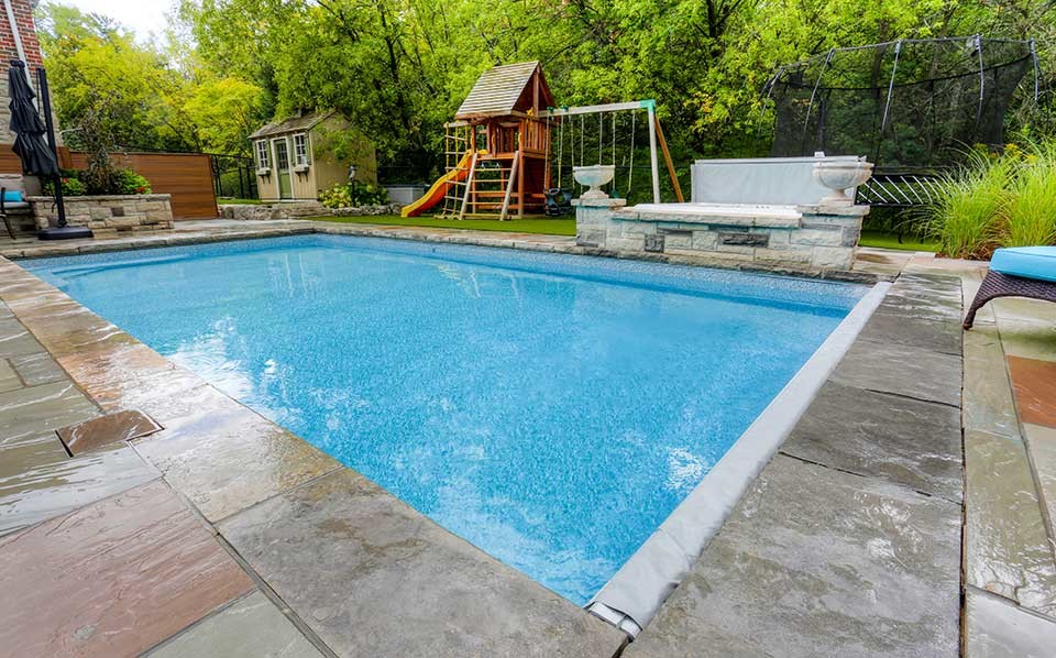 Pool - large modern pool idea in Toronto