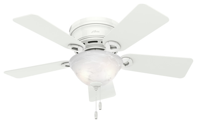 Hunter Fan Company 42 Conroy Snow White Ceiling Fan With Light