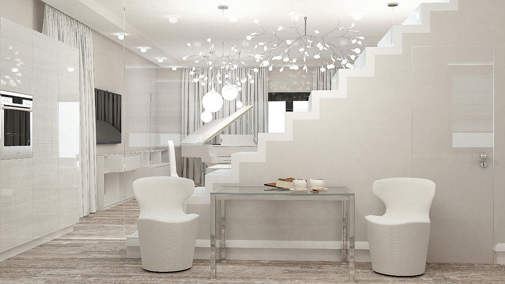 Вид из кухни в гостиную